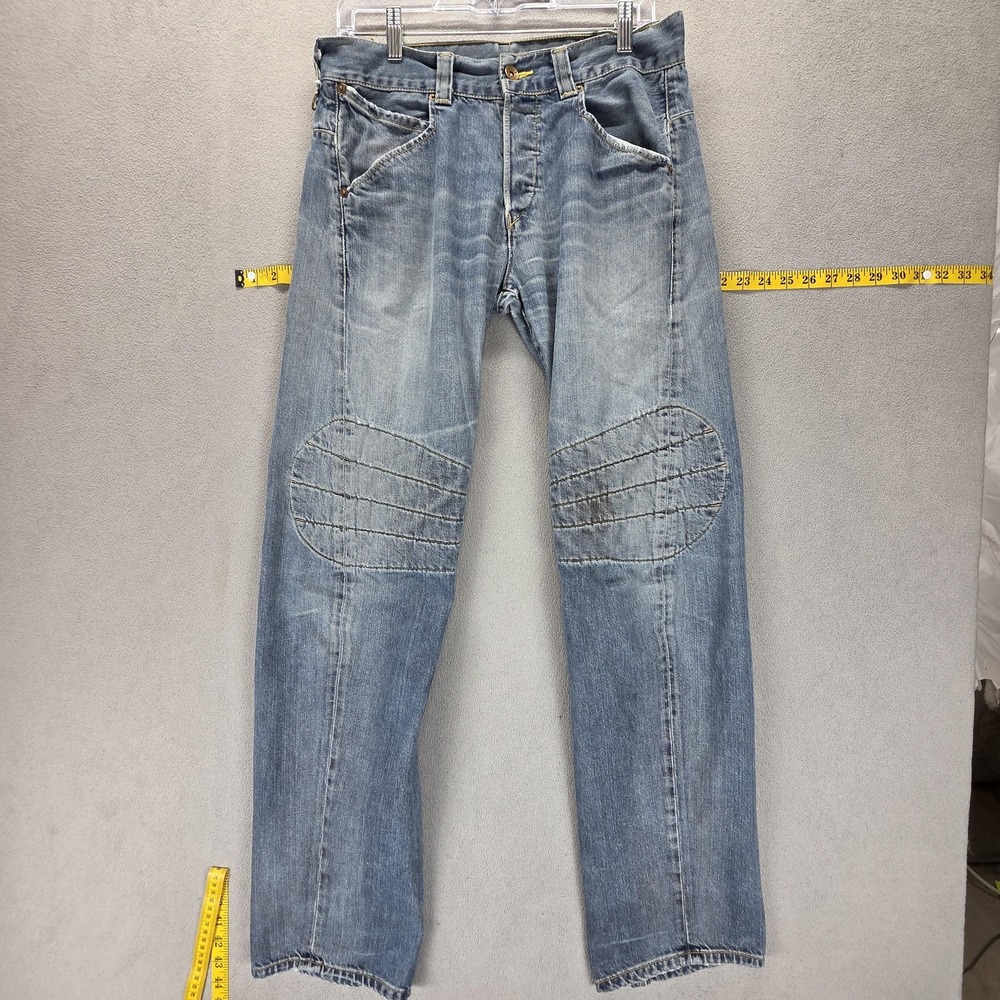 Vintage Levis Engineered Jeans Mens 31x34 Blue Twisted Flap Pocket Double Knee